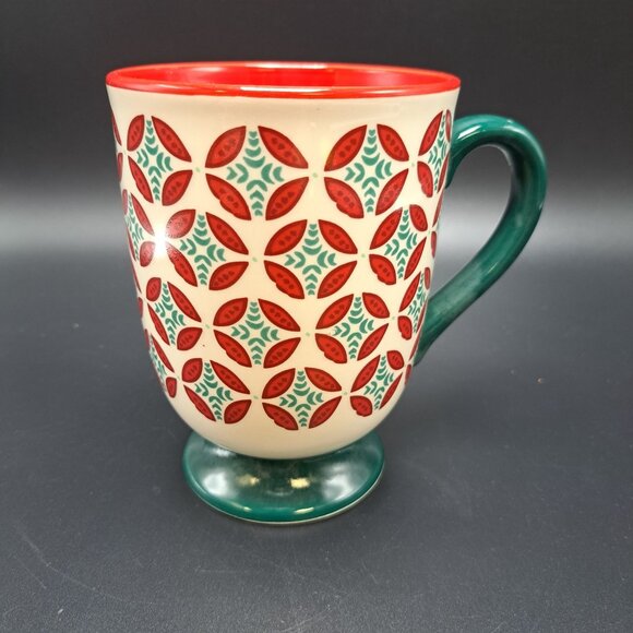 Pioneer Woman Christmas Footed Mug Red Green Multicolored 15.5 Oz Holiday - Picture 7 of 16
